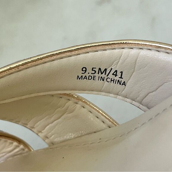 VINCE CAMUTO Selaries Leather Slide Sandal in Warm Vanilla 9.5 NEW - Picture 14 of 16